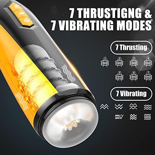Automatic Male Masturbator - Upgraded 7 Thrusting & 7 Vibration Sex Toy With 3D Realistic Textured, Hands Free Male Stroker Mens Ipx7 Waterproof Adult Sex Toys & Games - Image 2