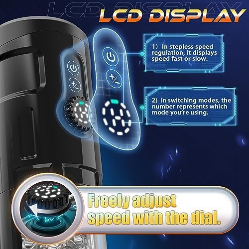 Male Sex Toys For Men - Upgraded Male Masturbator Adult Toys With Cvt Speed Control And Lcd Display, 5 Rotating & Thrusting & Vibrating Mens Sex Toy Male Stroker, Automatic Penis Pump Sex Machine - Image 3