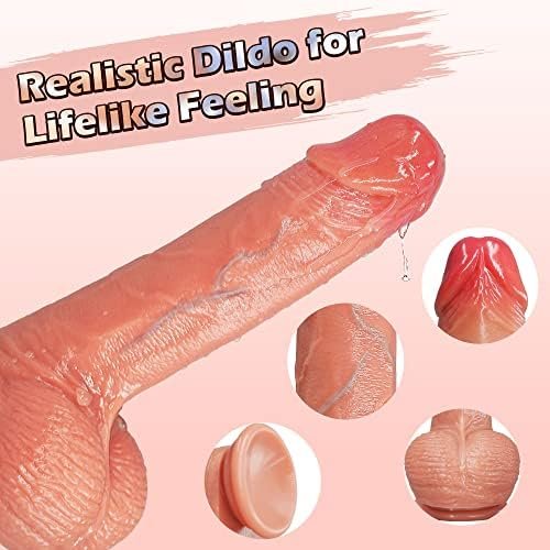 Realistic Dildo For Lifelike Feeling, Luzine Flexible Silicone Dildo With Strong Suction-Cup Base For Hands-Free Play, Ultra Soft Adult Toys Dildos For Women Pleasure, Adult Sex Toys & Games - Image 2