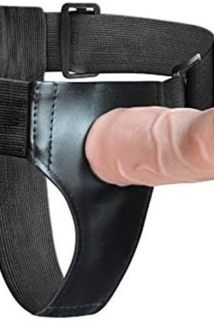 Strap On Dildo Harness For Men To Use On Women With Vibrating Hollow Dildo