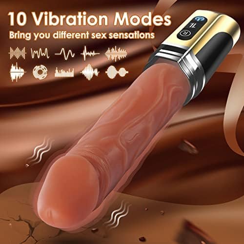 Thrusting Dildo Adult Sex Toys Realistic Vibrator Dildo For Clitoral Vagina G-Spot Anal Stimulation, Sex Toys Dildos With 10 Vibrating & 3 Thrusting Modes 9.13" Vibrators For Women And Couples - Image 3