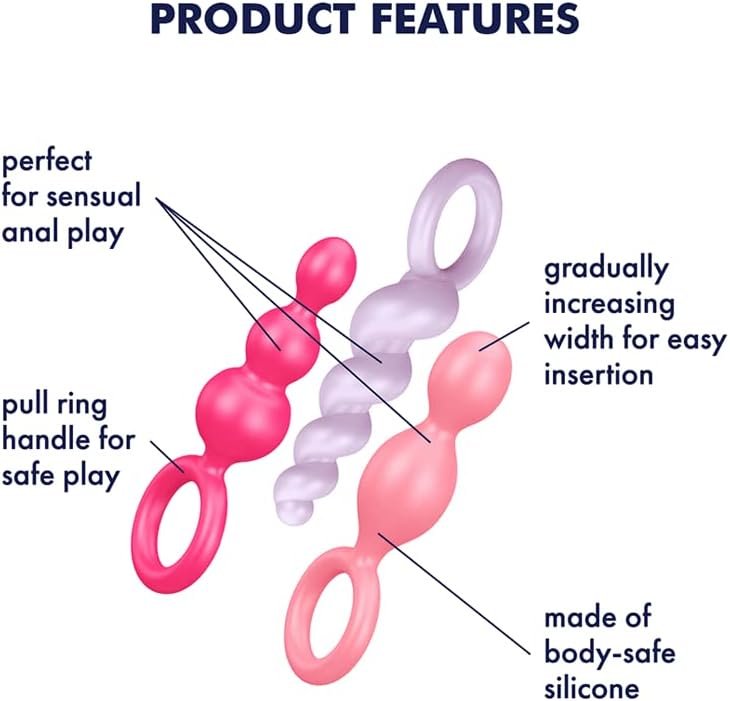 Satisfyer Booty Call Plugs | 3-Piece Silicone Plug Set | 13.5-14 Cm | Waterproof (Ipx7) | Skin-Friendly Silicone | Sex Toy For Beginners And Advanced Users (Pink/Purple) - Image 3