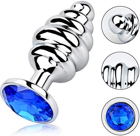 Fst Thread Butt Plug Aluminum Alloy Anal Plug For Women Men Couple, Diamond Color Random - Image 3