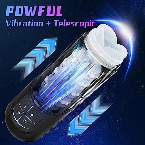 Automatic Male Masturbators Sex Toys For Men With Adjustable Massage Rollers, Male Stroking Toys With Powerful Thrusting & Vibrating Mode, Detachable Visable Realistic Pocket Pussy Adult Toys Strokers - Image 2