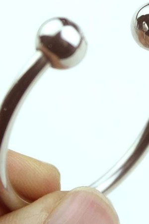 Kinky Pinx 18+ Adult Only Sex Toys Cock Rings Stainless Steel Penis Rings Glans Ring With 2 Joy Pressure Balls (25Mm), 1.0 Count