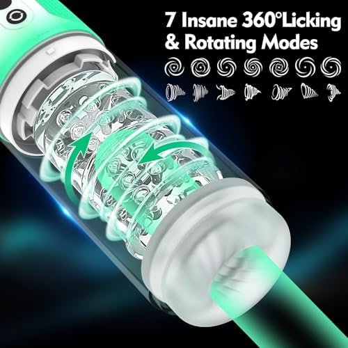 Automatic Male Masturbator Penis Pump - Full Waterproof Adult Sex Toys Pocket Pussy Vagina Blowjob Stroker With 7 Rotating & Vacuum Sucking Modes, Penis Licking Trainer Sex Cup For Men Orgasm - Image 2