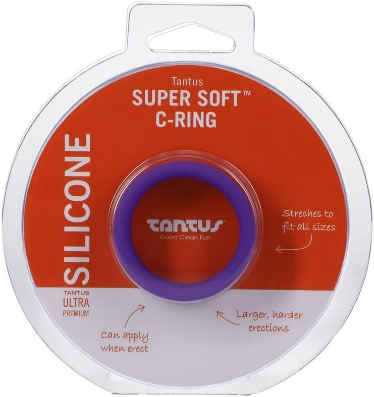 Tantus Adult Toys Super Soft C-Rings - Silicone Satin Finish Penis Ring, Ultra-Premium Male Sex Toy - 4.75" Stretched Resistance Adjustable Cock Ring For Men, Couples - Lilac - Image 2