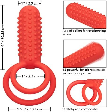 Calexotics Silicone Rechargeable Dual Butterfly Cock Ring Vibrator Men - Se-1843-35-3 - Image 2