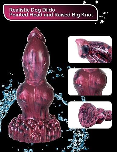 Realistic Dog Dildo With Big Knot And Suction Cup, 8Inch Fantastic Thick Silicone Wolf Dildo Anal Adult Toys For Women Couples And Strap On - Image 3