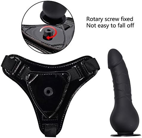 Strap On Harness Dildo 5.5" Sex Toy Adjustable Waist For Couples Female Masturbation And Lesbian Black - Image 2