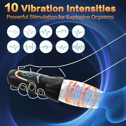 Automatic Male Masturbator Sex Toy With 10 Vibration, 8 Thrusting & Rotating Patterns, Pocket Pussies Male Sex Toys For Men, Penis Pump Male Stroker Adult Toy Pocket Pussy For Men, Adult Toys For Men - Image 2