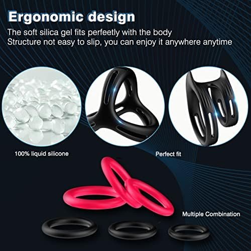Cock Ring For Male Sex Toy,8 Pcs Different Sizes Premium Quality Silicone Penis Rings For Erection Enhancing,Super Soft Penis Ring,Flexible Long Lasting Stronger Adult Sex Toys - Image 3