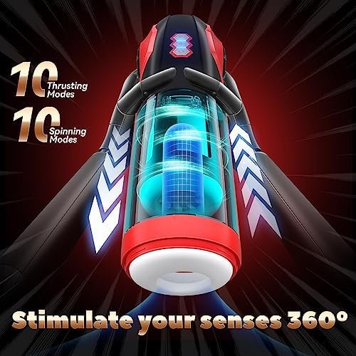 Sex Toys For Men Male Masturbator - Male Sex Toy Upgraded 10 Thrusting & Rotating Modes, Adult Toys Pocket Pussy Male Stroker With Textured Sleeve, Male Sex Toys Automatic Car-Shaped Mastubators - Image 3