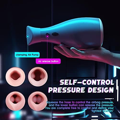 Male Masturbator Pocket Pussy - 7 Vibration Modes And Airbag Squeezing, Automatic Masturbation Vibrator With Realistic Vagina Blow Job Sex Toys For Male Hands Free Masturbators - Image 3