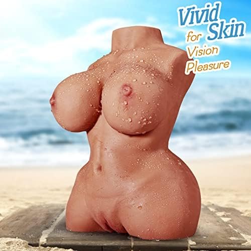 11Lb Brown Sex Doll With Torso And Big Boob, Goyha Male Sex Toy For Vagina Anal Breast Play, Pussy Ass Masturbator Toys Brown Realistic Sex Dolls For Men Pleasure - Image 2
