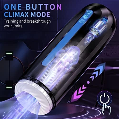 Automatic Male Masturbator,Male Sex Toys With 7 Thrusting & Vibration Modes Electric Pocket Pussy,Hands Free Male Stroker Masturbators Cup For Penis Stimulation,Blowjob Adult Sex Toy For Men Black - Image 3
