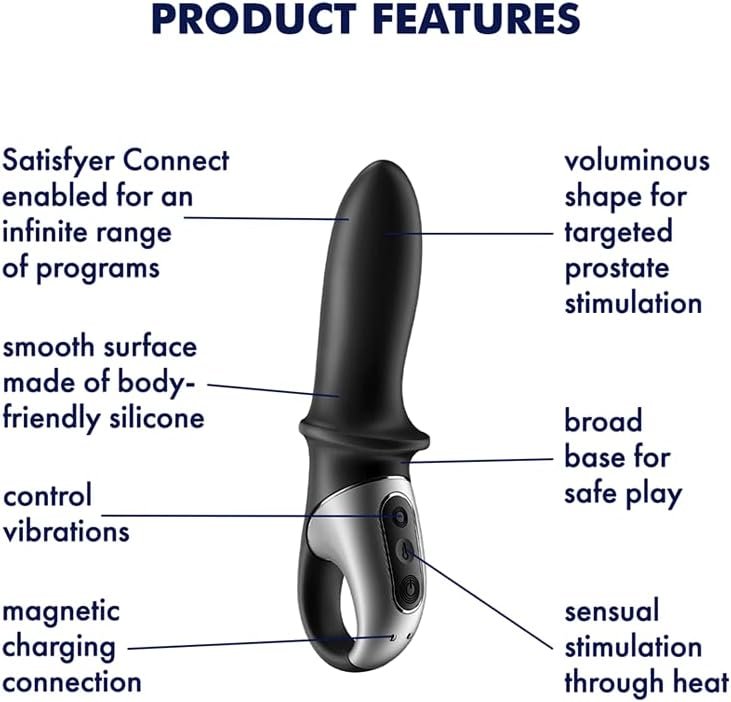 Satisfyer Hot Passion Anal Vibrator With App Control And Warming Function - Vibrating Anal Plug, Butt Plug, Dildo, Prostate Stimulator - Compatible With Satisfyer App, Waterproof, Rechargeable - Image 3