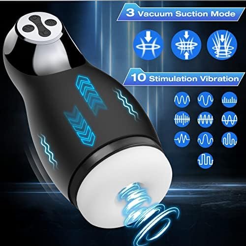 Eupher Automatic Male Masturbator Cup,Vacuum Sucking Masturbation Cup With 10 Vibration & 3 Suction For Penis Massager, Electric Pocket Pussy Stroker,Blowjob Vagina 3D Textured Adult Sex Toys For Men - Image 2