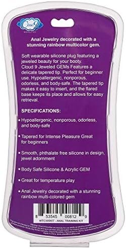 Cloud 9 Novelties Gems Silicone Anal Plug - Includes Small, Med & Large Size - Image 2