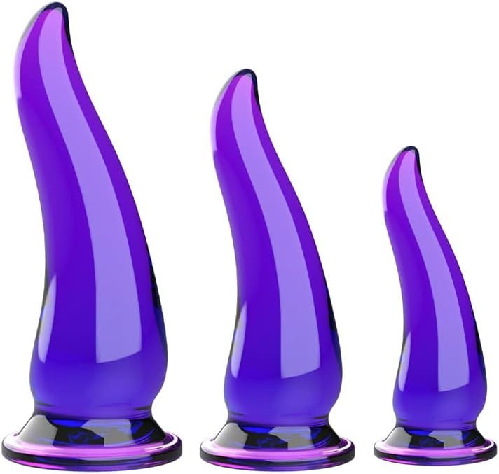 Anal Plug Silicone Butt Plug With Long Taper & Thin Neck & Curved Base For Comfortable Long-Term Wear Prostate Massager Sex Toy For Men Women Beginners Or-Ht012 Black - Image 2