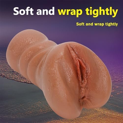 Male Masturbator Lifelike Sex Doll 3D Textured 2In1 Brown Realistic Pussy Adult Sex Toy Pocket Stroker Toy Vagina And Tight Anal 2 Holes Design Flight Pilot Men'S Sex Pleasure Devices 1.32Lb… - Image 2