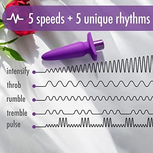 Blush Noje B5 - Rechargeable Vibrating Platinum Puria Silicone 5.5" Anal Plug - Slim 1.25" - 10 Modes Rumbletech Deep Rumbly Vibrations - Ultrasilk Smooth - Waterproof - Anal Pleasure For Women - Image 3