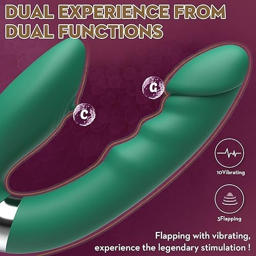 G Spot Dildo Vibrator,180° Transformation Realistic Vibrating Dildo,Vibrator For Women Men,Double Dildo With 3 Clitoris Flapping And 10 Vibrations Modes,Dildos For Clit Anal Stimulation, Sex Toys - Image 2