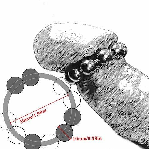 Stainless Steel Cock Ring Beaded Penis Ring Glans Ring Erection Enhancing Orgasm Increase Semen Lock Sex Toys For Men Delay Ejaculation(1.25") - Image 2