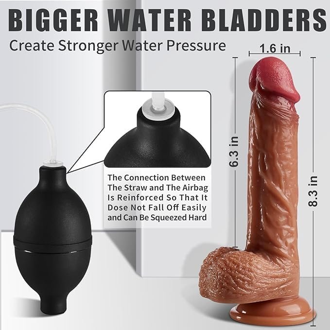 Realistic Squirting Dildo Sex Toy - 8.3 Inch Ejaculating Penis With Strong Suction Cup For Hands-Free Play, G-Spot Anal Dildos, Anal Prostate Dildos Adult Sex Toys For Wome Men Couple Pleasure - Image 3