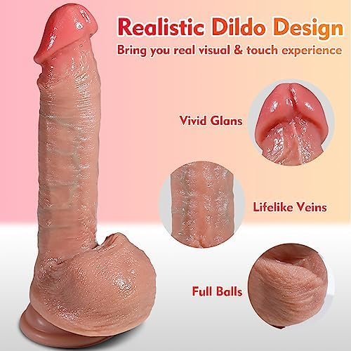 Adult Sex Toys Realistic Dildos - Feels Like Skin Lifelike Silicone Suction Cup Dildo For G Spot Anal Vagina Stimulation, Female Dildos Sex Toy, Adult Women Sex Toys & Games For Women Couples Pleasure - Image 2