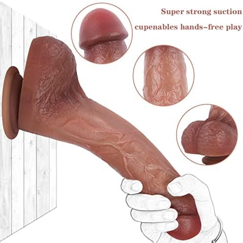 Realistic Dildo For Experienced User Lifelike Huge Silicone G-Spot Stimulation Anal Sex Toy, Soft Large Dildos For Women With Strong Suction Cup For Hands-Free (F) - Image 3