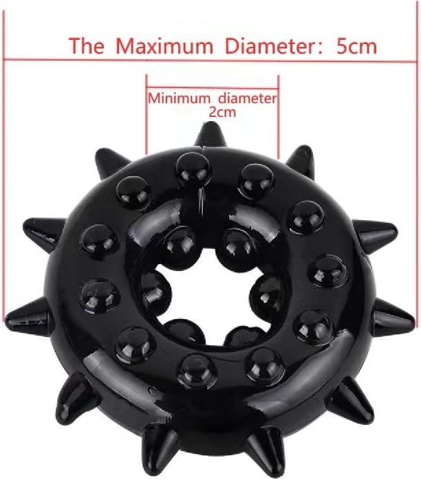 Boruite Cook Rings For Men For Sex, Silicone Penis Ring, Snowflake Cock Ring With Particle Sex Toys For Couples For Longer & Harder Erection, Black - Image 3