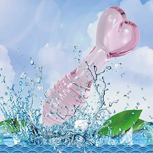 Glass Anal Plug Butt Plug With Arrow Shape Based,Tapered Prostate Massager Sex Toy With Long Stem & Stripe Decoration Glass Dildo Crystal Penis Anal Butt Plug Anal Trainer For Men Women(Pink) - Image 2