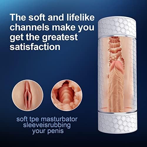 Automatic Male Masturbator,2 In 1 Mouth And Pussy Double Experience Male Masturbators Cup With 12 Thrusting & Rotating Modes For Penis Stimulation With 3D Realistic Textured - Image 3