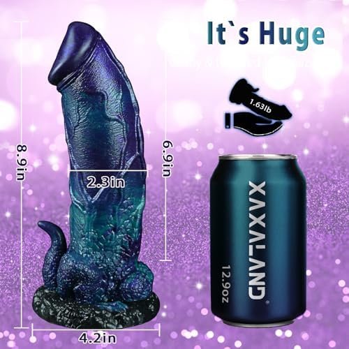 Huge Monster Dildo Thick Giant Anal Adult Sex Toys For Women & Men, 8.9In Big Long Fantasy Silicone Horse Knot Dildo Sex Machine, Alien Massive Suction Cup Penis Realistic Dildo For Anal & G Spot Play - Image 3