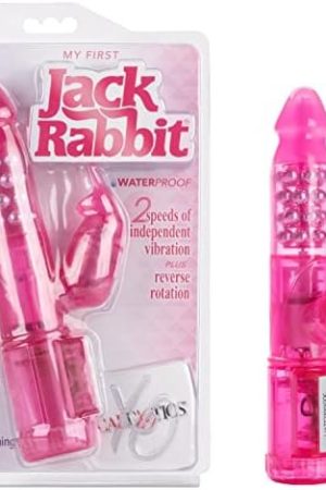 Calexotics My First Jack Rabbit - Waterproof Vibrator With Rotating Shaft - Vibe Sex Toys For Couples - Adult Hands Free G Spot Massager - Pink