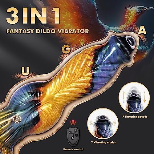 Thrusting Dildo Sex Toys Vibrator, 10.2" 3In1 Huge Thick Anal Toys U & G-Spot Vibrators, Monster Big Dildo Remote Control 7 Modes, Suction Cup Fantasy Dildo Adult Sex Toys & Games For Men Women - Image 2