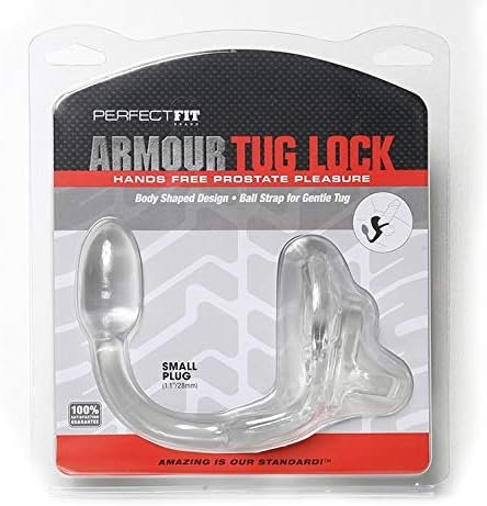 Perfectfit Brand Armour Tug Lock, Tpr/Silicone Blend, Cock Ring, Ball Stretcher, Hands Free Prostate Stimulator, Perineum Stimulator, Durable, Comfortable, Tight Fit, Black - Image 3