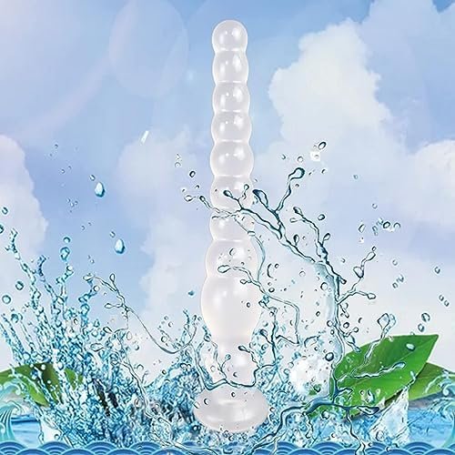 Super Long Anal Beads,Long Anal Beads Vaginal G-Spot Deep Stimulation Dildo Anus Masturbation Massage Butt Plug With Strong Suction Cup Anal Beads Butt Plugs Anal Plug For Women Men (Flesh) - Image 2