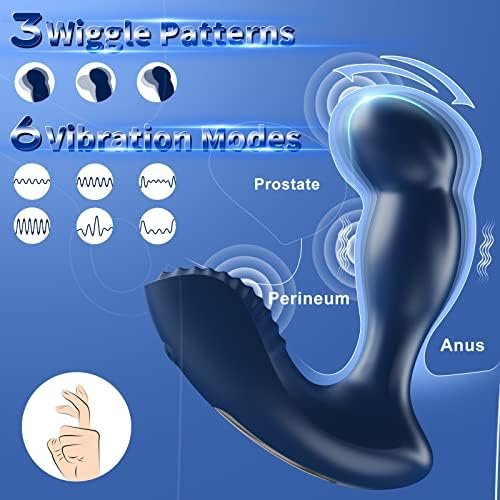 App Remote Control Anal Vibrator Prostate Massagers - Waterproof Unisex Couple G Spot Wearable Panty Vibrator With 10 Wiggle & Vibrating Mode, Adult Anal Plug Sex Toys For Men Couples Sex Pleasure - Image 2