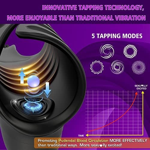 Adjustable Tapping Vibrating Male Masturbator Penis Vibrator Trainer Stimulator, Adult Sex Toys, Hands Free Mens Men'S Stroker, Masturbators For Men Masturbation Pleasure - Image 2