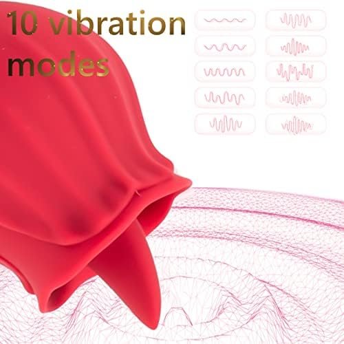 Rose Toy For Woman, Clitoral Nipple Stimulator-G Spot Vibrator With 10 Sucking Modes, Vibrating Personal Massager Rose Vibrator Sex Toys For Female Couples Adult Sex Toys & Games - Image 2