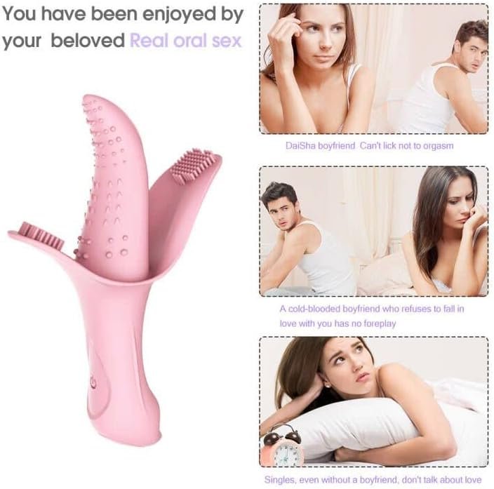 Female Masturbator Clitoral G Spot Tongue Licking Vibrator With 10 Frequency Vibrating Nipples Massager Vaginal Breast Anal Sex Toys For Women Masturbation & Couples (Rose) - Image 3