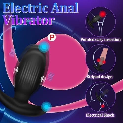 Electric Shock Anal Vibrator Prostate Stimulator Vibrating Anal Plug With 7 Powerful Vibrations 7 Electric Shock Pulse Modes, Anus Massager G-Spot Anal Sex Toy For Men, Women - Image 3