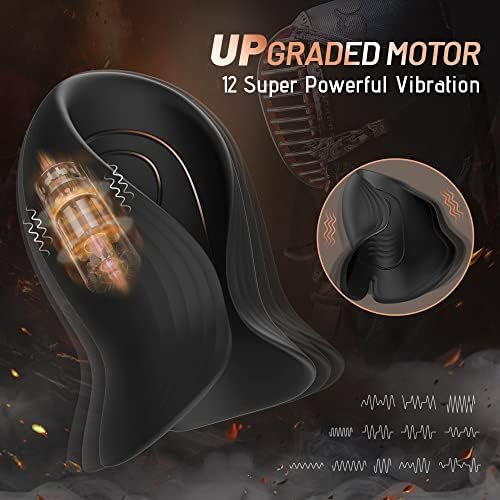 Penis Training Vibrator With 12 Powerful Vibrations, Testicle Coverage & Multifunctional Male Vibrator For Male Masturbation, Ulovime Male Sex Toy For Penis Stimulation & Endurance Training Black - Image 2