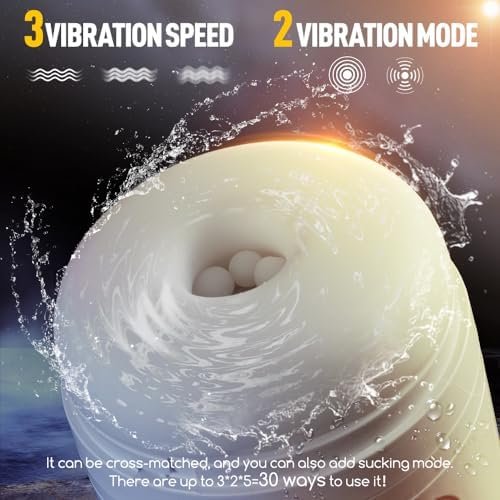 Deep Sucking Automatic Male Masturbator, Vibrating Electric Masturbator Cup With 5 Sucking, Pocket Pussy Blowjob Sex Machine Penis Masturbator With 3 Speed & 2 Modes Vibration, Sex Toy Stroker For Men - Image 3