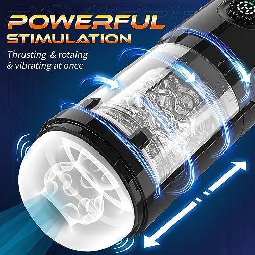 Male Sex Toys For Men - Upgraded Male Masturbator Adult Toys With Cvt Speed Control And Lcd Display, 5 Rotating & Thrusting & Vibrating Mens Sex Toy Male Stroker, Automatic Penis Pump Sex Machine - Image 2
