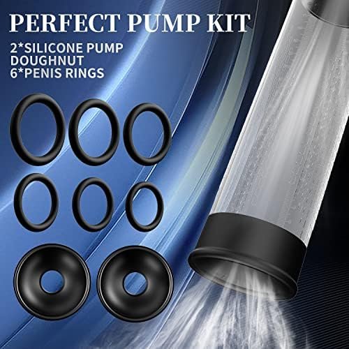 Electric Penis Vacuum Pump With 4 Suction Intense Rechargeable Adult Toys Penis Enlarger For Men Penis Enlargement Pump With 6 Cock Rings Sex Toys Male Sex Toys For Men Bigger Erections - Image 3