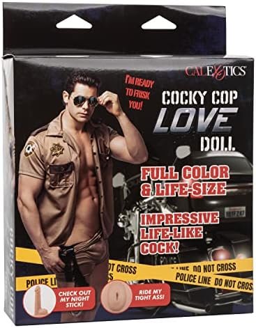 Calexotics Cocky Cop Love Doll – Full Size Inflatable Male Sex Doll - Novelty Adult Sex Toy – Tan