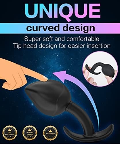 Anal Plug Kit,Dovelo 3 Pcs Silicone Butt Plug Training Set,Anal Butt Plug Trainer Kit,For Beginners Advanced Users With Flared Base Prostate Sex Toys - Image 3
